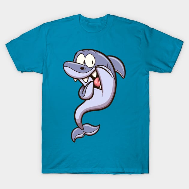 Scared Shark T-Shirt by TheMaskedTooner